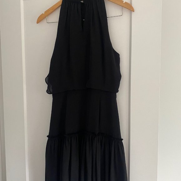 Tiered Black Cocktail Dress - Picture 2 of 5